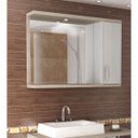 Ver imagem 4 de Conjunto para Banheiro Gabinete 2 Gavetas 2 Portas com Cuba e Espelheira com LED Dallas Balcony