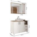 Ver imagem 6 de Conjunto para Banheiro Gabinete 2 Gavetas 2 Portas com Cuba e Espelheira com LED Dallas Balcony