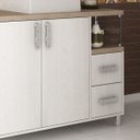 Ver imagem 3 de Conjunto para Banheiro Gabinete 2 Gavetas 2 Portas com Cuba e Espelheira com LED Dallas Balcony