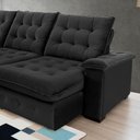 Ver imagem 7 de Sofá 4 Lugares Coliseu 2.90m Retrátil e Reclinável Super Pillow - Preto