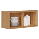 Ver imagem 2 de Armário Aéreo Geladeira Paola 2003703 Carvalho Dakar Branco Brilho - Aramóveis