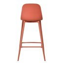 Ver imagem 4 de Kit 4 Banquetas Médias Miami Abi Fratini 91,50 Cm (altura) Polipropileno Terracota Base Aço