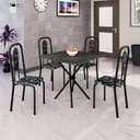 Ver imagem 1 de Conjunto Sala de Jantar com 4 Cadeiras Lívia Preto