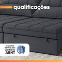 Ver imagem 7 de Sofá Retrátil e Reclinável 4 Lugares 2,50m Monique Cinza