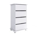 Ver imagem 1 de Gaveteiro Ambientes 4 Gavetas Branco Ajl Store Gaveteiro Organizador Escritorio