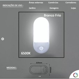 Arandela com Sensor de Presença Br Ip65 Embu Led - 3