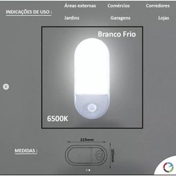 Arandela com Sensor de Presença Br Ip65 Embu Led - 3