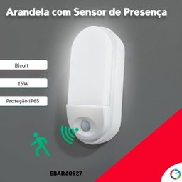 Arandela com Sensor de Presença Br Ip65 Embu Led - 2