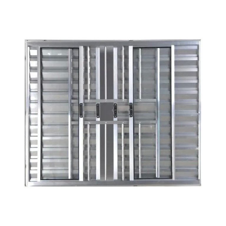 Janela Veneziana de Alumínio 6 Folhas 1,00 x 2,00 com Grade Cor Brilhante Linha All Modular