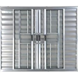 Janela Veneziana de Alumínio 6 Folhas 1,00 x 2,00 com Grade Cor Brilhante Linha All Modular - 2