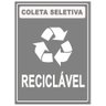 Placa Coleta Seletiva Condomínio Material Reciclável - Lixo Reciclável 15x20cm Tacolado 10 Unidades - 1