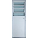 Ver imagem 1 de Porta de Aluminio Basculante Lambril Direita Linha Premium:2,10 X 0,80/branco
