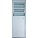 Ver imagem 1 de Porta de Aluminio Basculante Lambril Direita Linha Premium:2,10 X 0,70/branco
