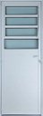 Ver imagem 1 de Porta de Aluminio Basculante Lambril Direita Linha Premium:2,10 X 0,70/branco