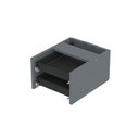 Ver imagem 4 de Gaveteiro Aéreo para Mesa GA02G P15 2 Gavetas MDF-MDP com Corrediça Metálica Grafite Pandin Mó