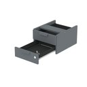 Ver imagem 7 de Gaveteiro Aéreo para Mesa GA02G P15 2 Gavetas MDF-MDP com Corrediça Metálica Grafite Pandin Mó