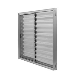 Janela Veneziana de Alumínio 3 Folhas 1,20 x 1,20 sem Grade Cor Brilhante Linha All Modular - 2