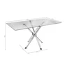 Mesa de Jantar 4 Lugares Retangular Tampo de Vidro Reno Crome - 2
