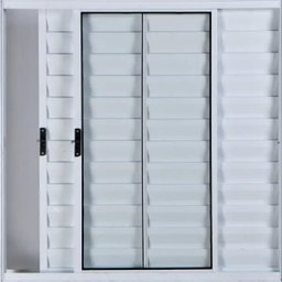 Janela Veneziana de Alumínio 3 Folhas 1,20 x 1,20 sem Grade Cor Branco Linha All Modular - 3