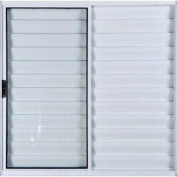 Janela Veneziana de Alumínio 3 Folhas 1,20 x 1,20 sem Grade Cor Branco Linha All Modular - 2