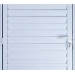 Porta de Alumínio Palheta Ventilada 210 x 80 Esquerda Linha All Soft Cor Branco - 1