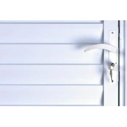 Porta de Alumínio Palheta Ventilada 210 x 80 Esquerda Linha All Soft Cor Branco - 2