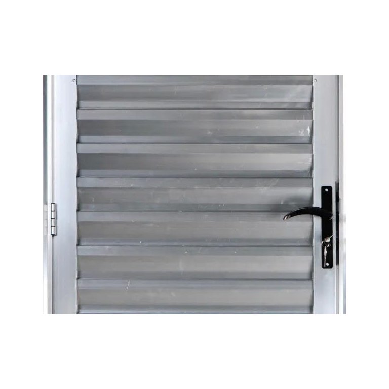 Porta de Alumínio Palheta Ventilada 210 x 70 Esquerda Linha All Soft Cor Brilhante Porta de Alumínio Palheta Ventilada 210 x 70 Esquerda Linha All Soft Cor Brilhante
