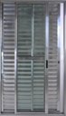 Ver imagem 2 de Porta de Alumínio de Correr Balcão 3 Folhas Móveis 210 x 150 Brilhante Linha 25 com Chave