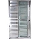 Ver imagem 3 de Porta de Alumínio de Correr Balcão 3 Folhas Móveis 210 x 150 Brilhante Linha 25 com Chave