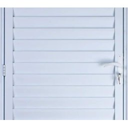 Porta de Aluminio Palheta Ventilada Esquerda Linha Premium:2,10 X 0,70/branco - 2
