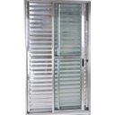 Ver imagem 3 de Porta de Alumínio de Correr Balcão 3 Folhas Móveis 210 x 120 Brilhante Linha 25 com Chave