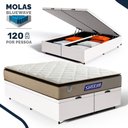 Ver imagem 2 de Cama Box Baú com Colchão Gazin de Molas Ensacadas Pillow Top Air Pro Queen 158cm