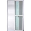 Ver imagem 3 de Porta de Alumínio de Correr Balcão 3 Folhas 210 x 150 Branco Linha 25 com Chave