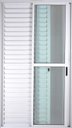 Ver imagem 3 de Porta de Alumínio de Correr Balcão 3 Folhas 210 x 150 Branco Linha 25 com Chave