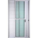 Ver imagem 1 de Porta de Alumínio de Correr Balcão 3 Folhas 210 x 150 Branco Linha 25 com Chave