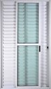 Ver imagem 1 de Porta de Alumínio de Correr Balcão 3 Folhas 210 x 150 Branco Linha 25 com Chave