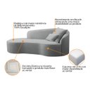 Ver imagem 4 de Divã Recamier Curvo Sala de Estar Recepção Inglaterra 150cm Lado Esquerdo Bouclé Doce Sonho Móveis C