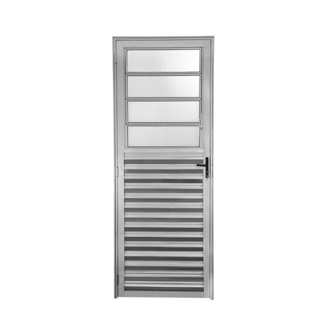 Porta de Alumínio Basculante Cor Brilhante 210 x 90 Esquerda Linha All Modular