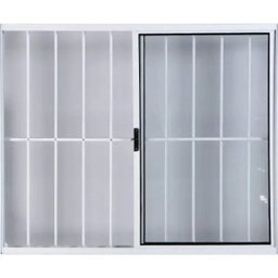 Vitro de Aluminio 2 Folhas Com Grade Anchieta Esquadrias 100 x 100cm - 3 Vitro de Aluminio 2 Folhas Com Grade Anchieta Esquadrias 100 x 100cm - 3