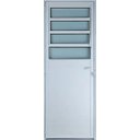 Ver imagem 1 de Porta de Aluminio Basculante Lambril Direita Linha Premium:2,10 X 0,90/branco