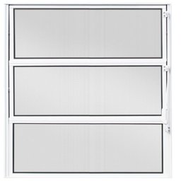 Vitro Basculante de Alumínio 1°seção Vidro Mini Boreal 0,60 X 0,60 Cor Branco Linha Econ - 1