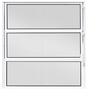 Vitro Basculante de Alumínio 1°seção Vidro Mini Boreal 0,60 X 0,60 Cor Branco Linha Econ