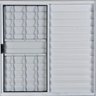 Janela Veneziana de Alumínio 3 Folhas 1,20 x 1,50 com Grade Cor Branco Linha All Modular - 1