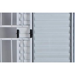 Janela Veneziana de Alumínio 3 Folhas 1,00 x 1,50 com Grade Cor Branco Linha All Modular - 3