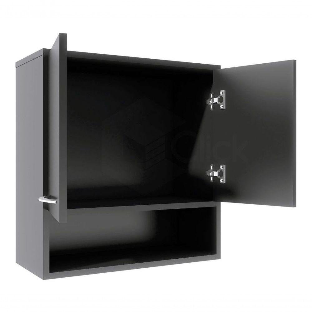 Gabinete Preto 2 Portas Para Recepção Aéreo - 4
