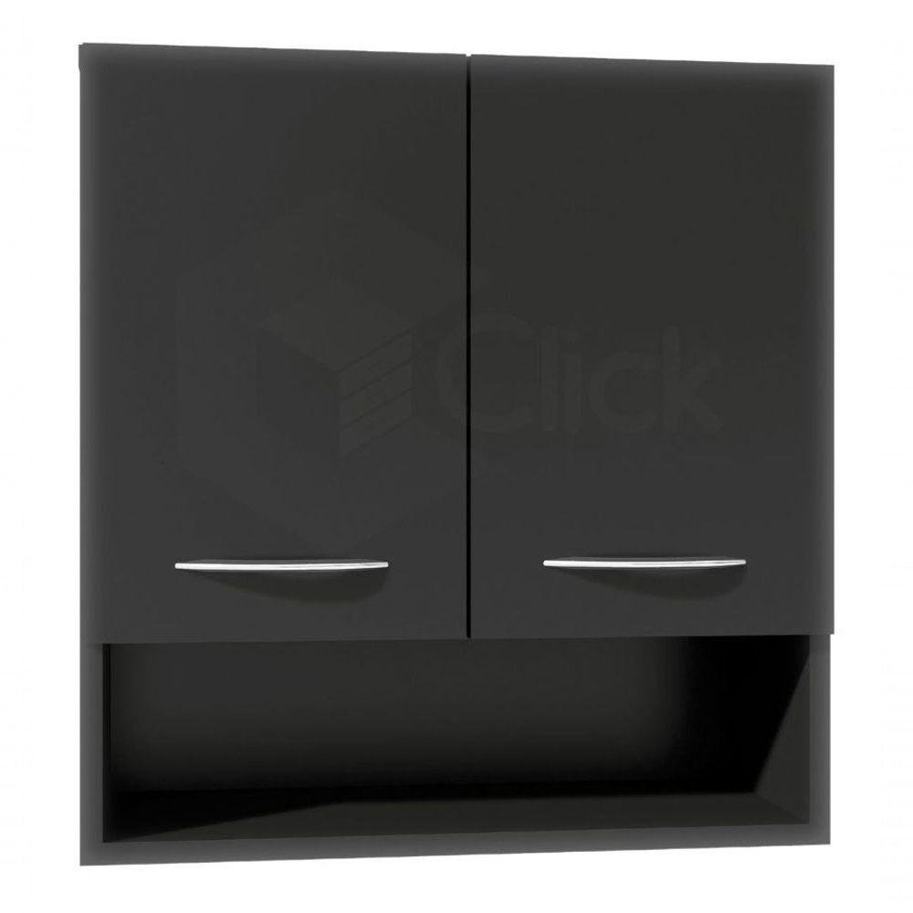 Gabinete Preto 2 Portas Para Recepção Aéreo - 5