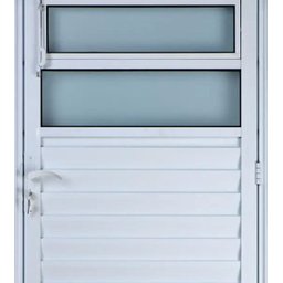 Porta de Alumínio Basculante Cor Branco 210 x 90 Direita Vidro Mini Boreal Linha All Soft - 2
