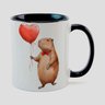 Caneca Branca com Interna Preta Y5 Capivara Apaixonada Balão 7 - 1