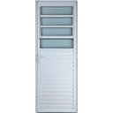 Ver imagem 1 de Porta de Aluminio Basculante Direita Linha Premium:2,10 X 0,70/branco
