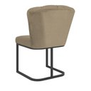 Ver imagem 6 de Kit 2 Cadeiras Poltrona Flor Pés Metal Preto Mesa Quarto Cozinha Cor:capuccino